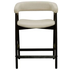 Cove Vintage Black Upholstered Counter Height Chair Set of 2