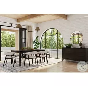 Cove Vintage Black Rectangular Dining Room Set