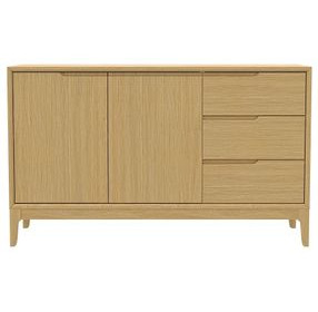 Cove Light Oak 3 Drawers Server