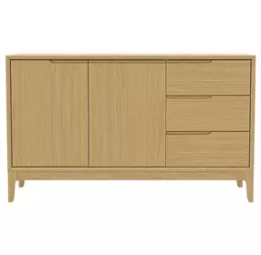 Cove Light Oak 3 Drawers Server