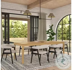 Cove Light Oak Extendable Dining Room Set