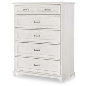 Ashton Bleached Linen 5 Drawer Chest