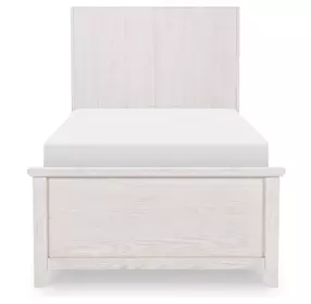Ashton Bleached Linen Twin Bookcase Bed with LED