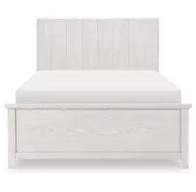 Ashton Bleached Linen Full Bookcase Bed with LED