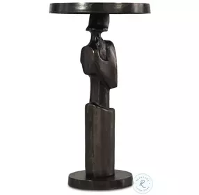 Vevo Black Nickel Chairside Table