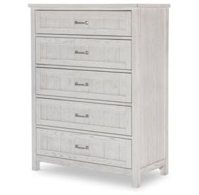 Preston Bleached Linen 5 Drawer Chest