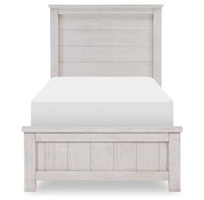 Preston Bleached Linen Twin Panel Bed with LED