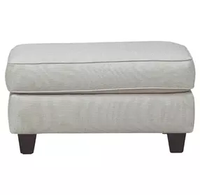 Awesome Oatmeal Beige Performance Fabric Upholstered Rectangular Cocktail Ottoman