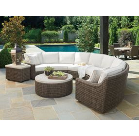 Cypress Point Ocean Terrace Beige 3 Piece Curved Outdoor Sectional
