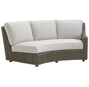 Cypress Point Ocean Terrace Beige 88" RAF Curved Outdoor Sofa