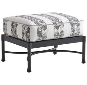 Pavlova Gray Upholstered Rectangular Outdoor Ottoman