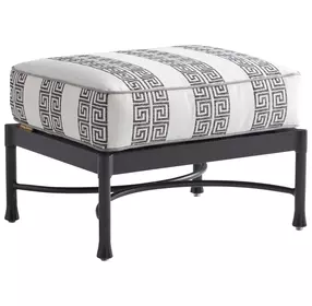Pavlova Gray Upholstered Rectangular Outdoor Ottoman