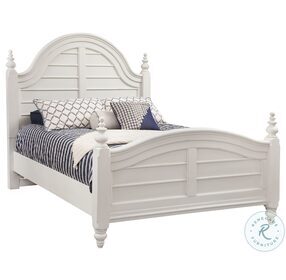 Rodanthe Dove White Twin Poster Bed