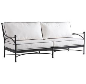 Pavlova Black and White Performance Fabric 83" Outdoor Sofa