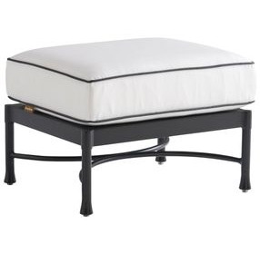 Pavlova White Performance Fabric Rectangular Outdoor Ottoman