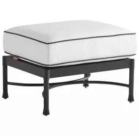 Pavlova White Performance Fabric Rectangular Outdoor Ottoman