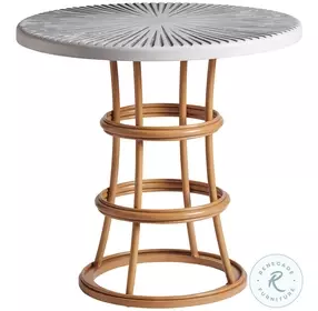 Key Largo Soft Sray And Natural Teak Outdoor Bistro Table