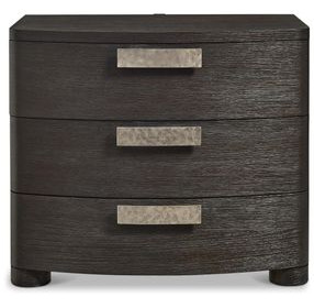 Geneve Robor and Ferrum 3 Drawer Large Nightstand with USB Charging