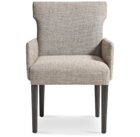 Geneve Beige Performance Fabric Upholstered Arm Chair