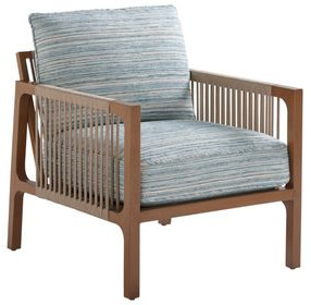 St Tropez Blue Upholstered Outdoor Lounge Chair