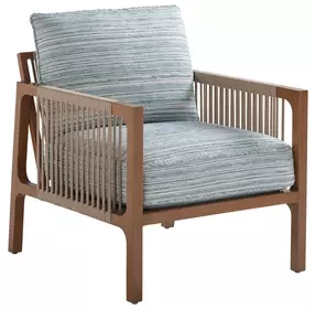 St Tropez Blue Upholstered Outdoor Lounge Chair