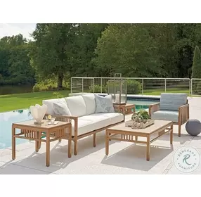 St Tropez Natural Teak Outdoor Rectangular Occasional Table Set