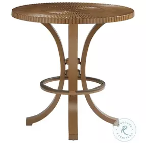 St Tropez Golden Brown Teak Adjustable Height Outdoor Bistro Table