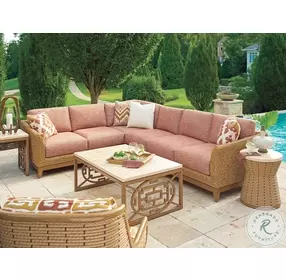 Los Altos Valley View Rich Aged Patina Outdoor Rectangular Occasional Table Set