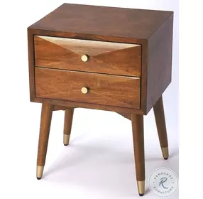 Zelda Olive Ash Burl Nightstand