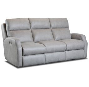 Kendall Telluride Stone 85" Triple Power Reclining Sofa with USB Charging