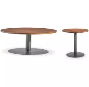 Brasea Lume and Tungsten Round Occassional Table Set