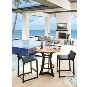 South Beach Dark Graphite Outdoor Bistro Set