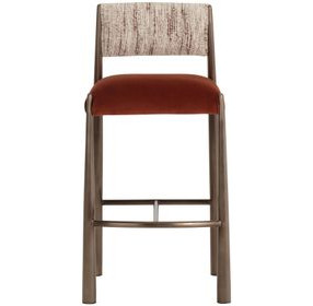 Baymont Meg Rust and Terri Nutmeg Upholstered Barstool