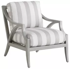 Silver Sands Gray Upholstered Outdoor Lounge Chair