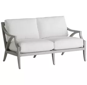 Silver Sands Beige Outdoor 60" Loveseat