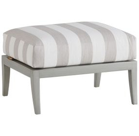 Silver Sands Gray Upholstered Rectangular Outdoor Ottoman