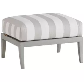 Silver Sands Gray Upholstered Rectangular Outdoor Ottoman