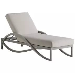 Silver Sands Beige Outdoor 82" Chaise Lounge