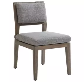 La Jolla Gray Performance Fabric Outdoor Side Chair