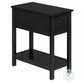 3961 Black 1 Drawer Accent Table