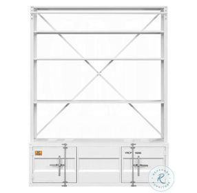 Cargo White 2 Door Bookcase with Ladder