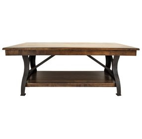 District Copper and Black Rectangular Coffee Table
