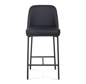 Sydney Black Upholstered Counter Height Stool Set of 2