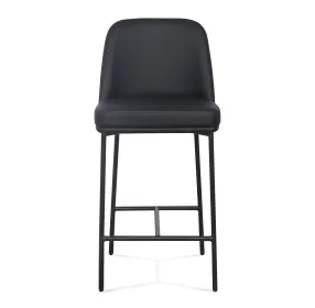 Sydney Black Upholstered Counter Height Stool Set of 2
