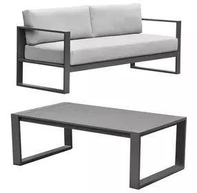 Navarro Outdoor Seating Mocha 2 Piece Outdoor Conversation Set