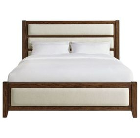 Marlow Sable and White King Upholstered Storage Panel Bed
