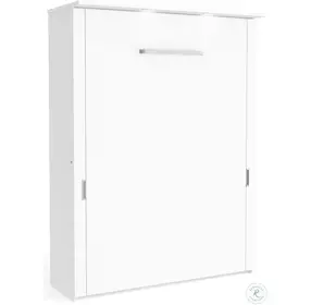 Lumina White Queen Wall Panel Storage Bed