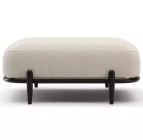 Madera Oatmeal Upholstered Rectangular Ottoman