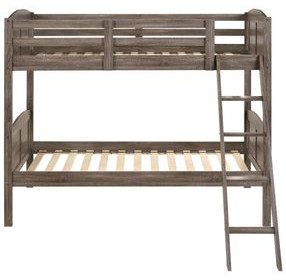 Flynn Weathered Brown Twin Over Twin Bunk Bed