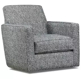 Universal Denim Blue Upholstered Swivel Glider Accent Chair